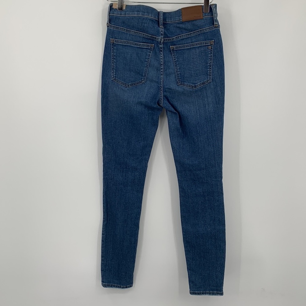 Madewell mid-rise skinny distressed jeans women raw hem frayed 9" new 26 - Picture 5 of 7